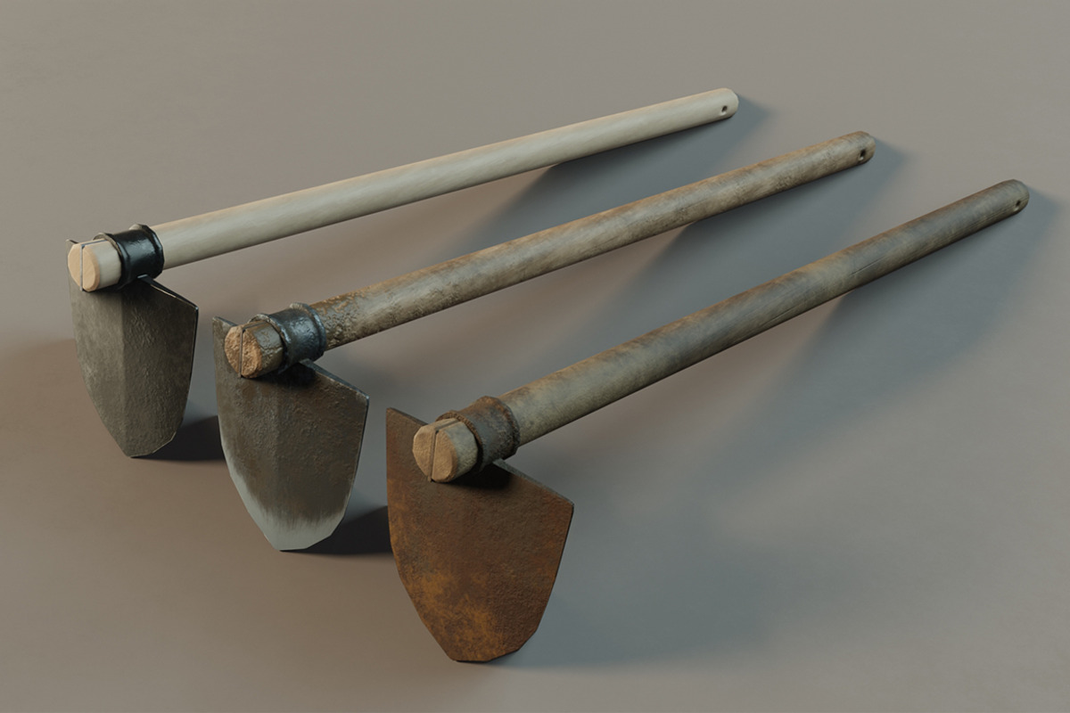 Hoe set, an Object 3D Model by mockupzz (Photo 2 of 7)