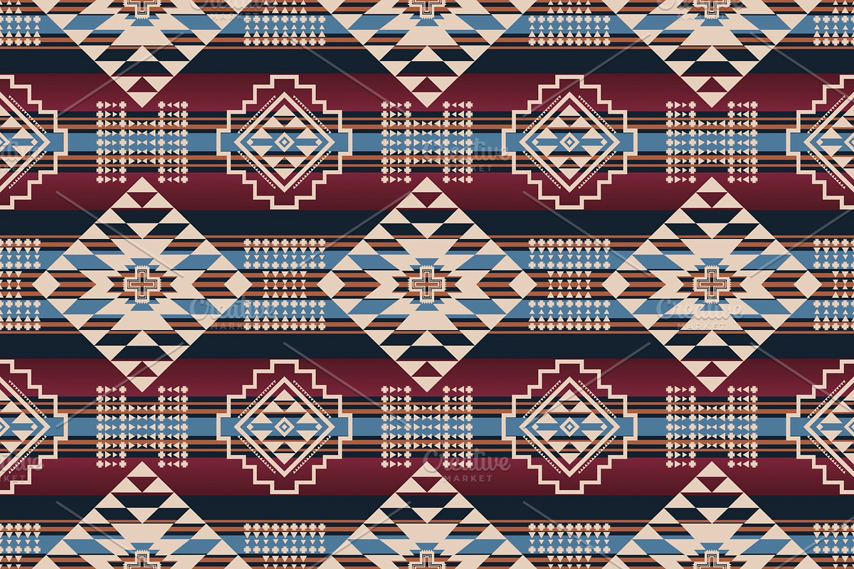 Native American Seamless Pattern, a Pattern Graphic by PPEthnicDecorPattern (Photo 1 of 10)
