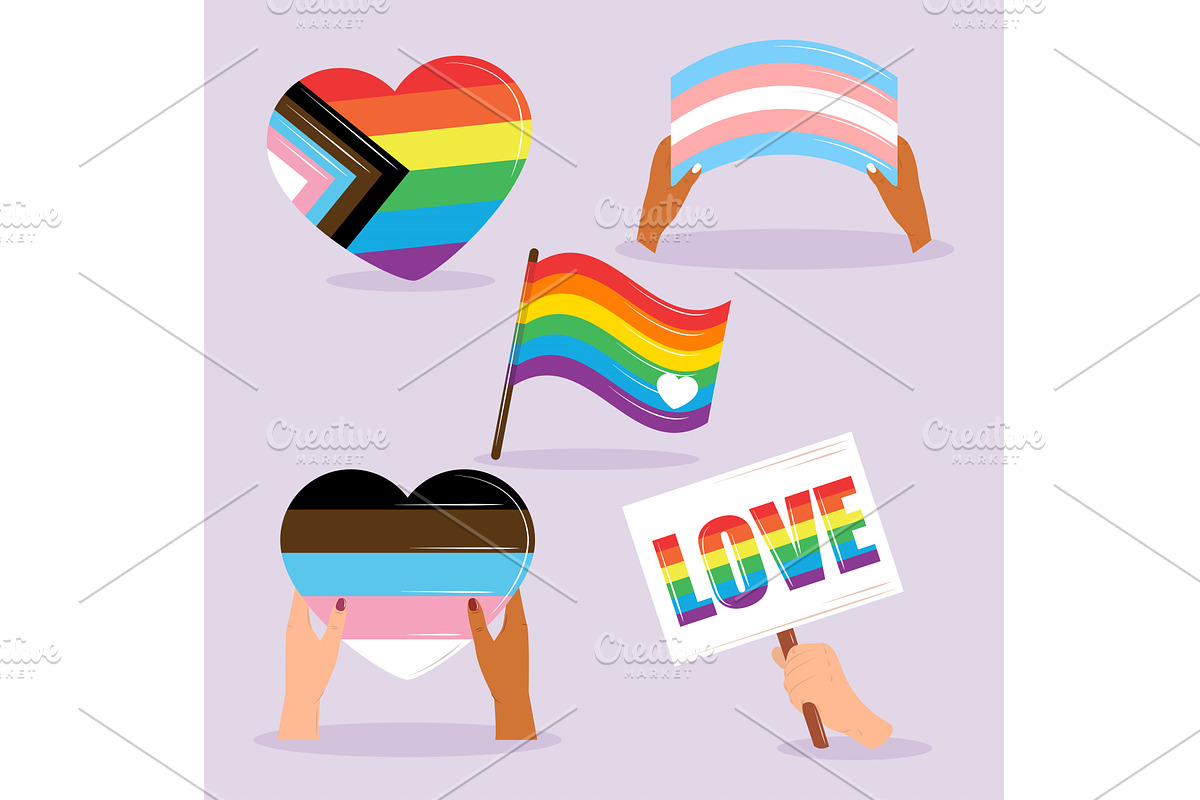 pride lgbt icons, an Object Illustration by studiogstock