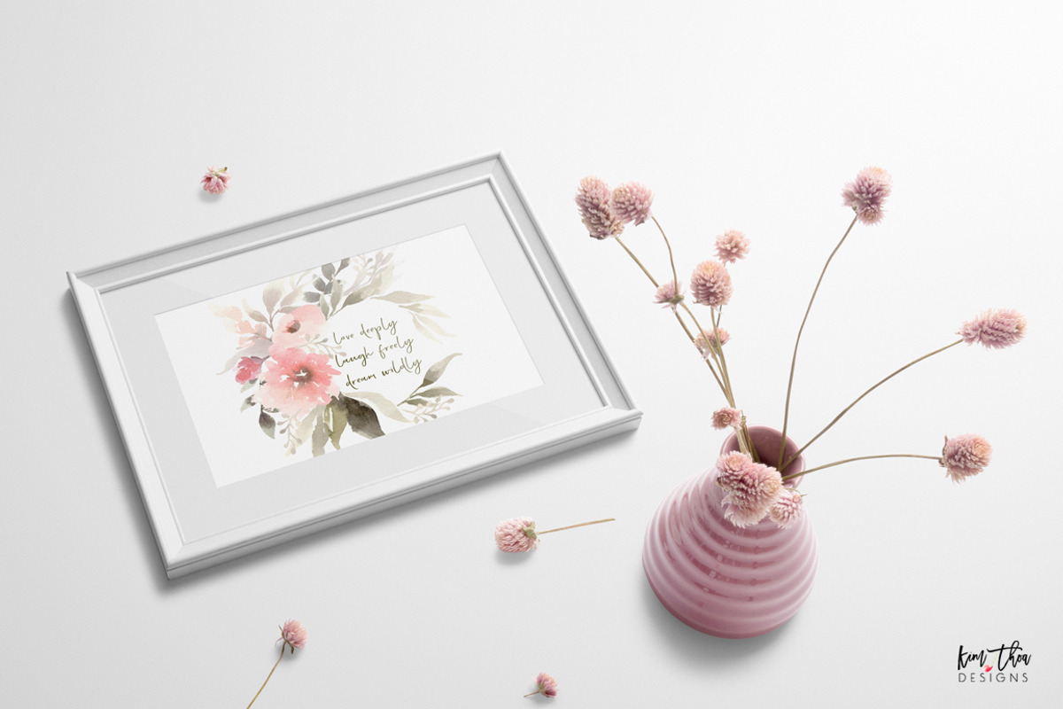 Unruly Watercolor Flowers Set, an Illustration by Kim Thoa Designs (Photo 9 of 11)