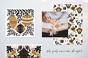 Gold Christmas Folk Art collection, an Object Graphic by DariSmartArt (Thumbnail 10 of 12)