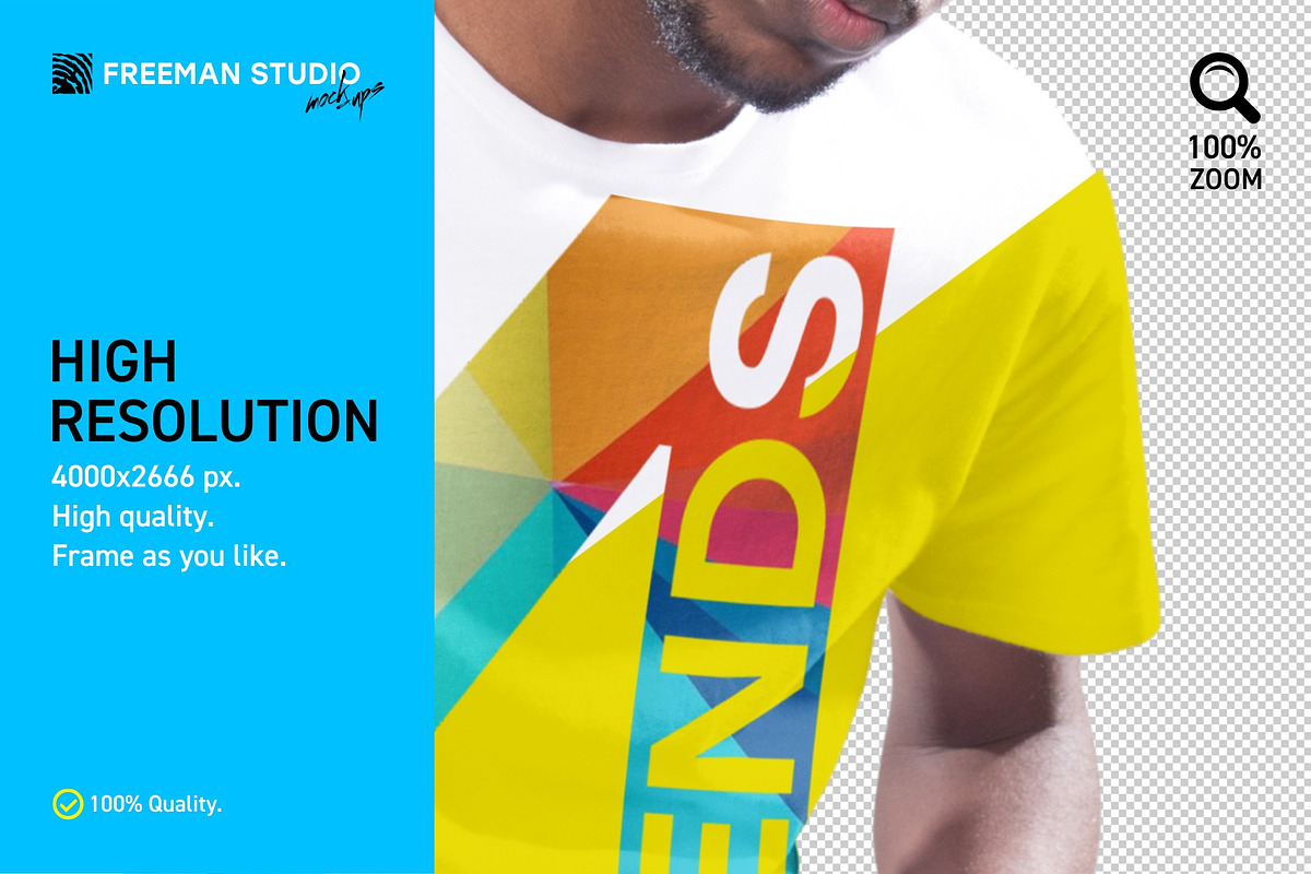 4 Friends T-Shirt Mockup Set, a Shirt Mockup by Freeman Studio (Photo 2 of 13)