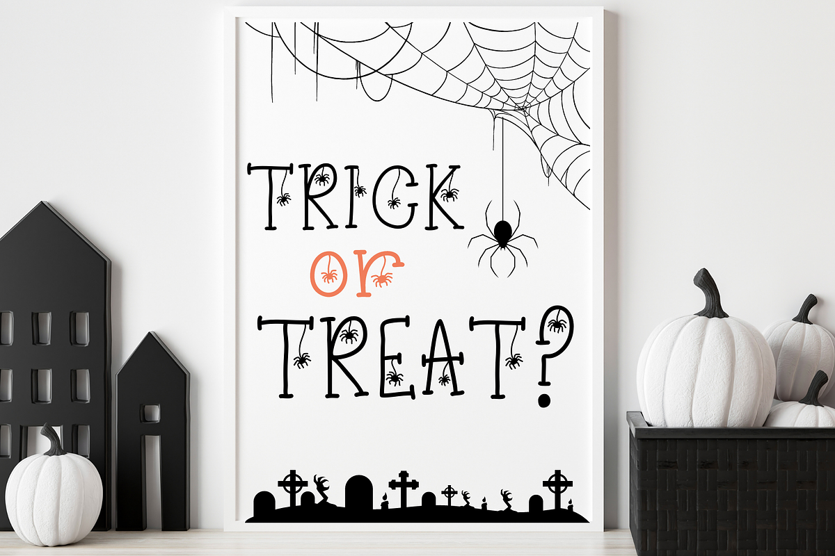 Creepily Crawling Halloween Font, a Serif Font by Dancing with Ink (Photo 9 of 21)