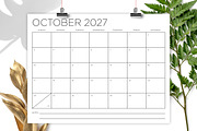2027 8.5 x 11 Inch Calendar Template, a Stationery Template by Running With Foxes (Thumbnail 3 of 5)
