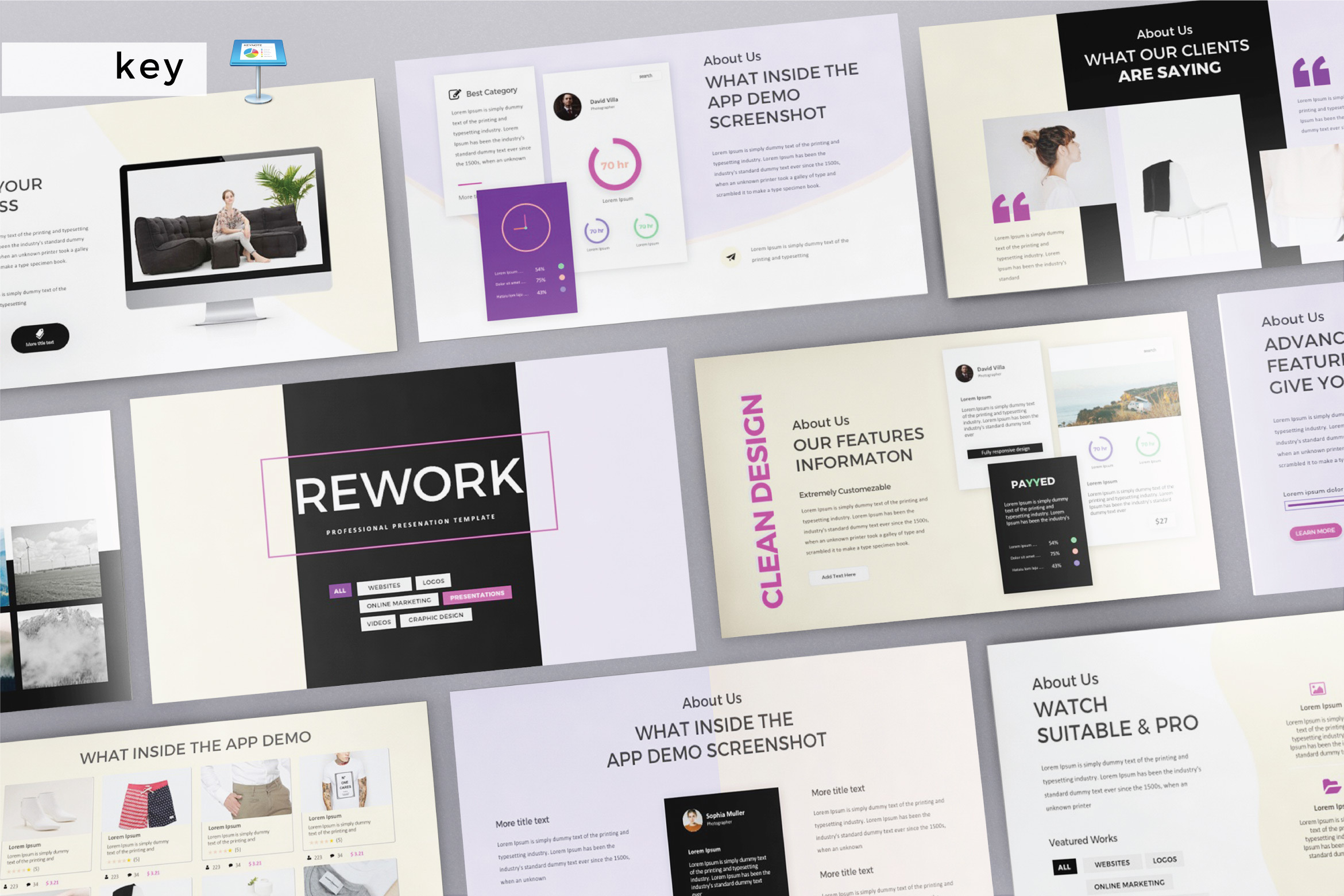 REWORK - Keynote Template, a Presentation Template by Shafura