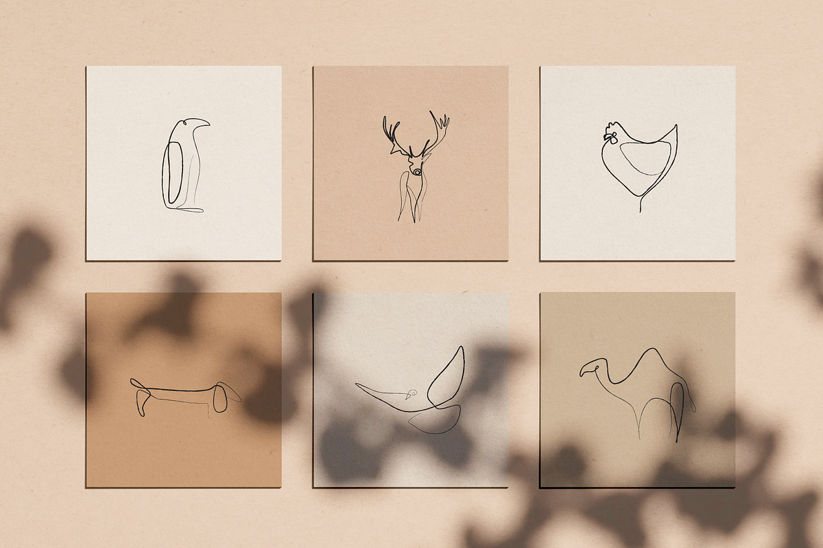 Animals - One Line Drawings, an Animal Illustration by Delightful Design (Photo 6 of 9)