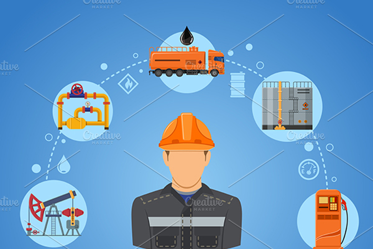 Oil Industry, a Technology Illustration by TAlex (Photo 4 of 7)