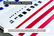 300+ REAL MARKERS FOR ILLUSTRATOR, a Brush Add-On by HEJBRUSH.COM (Thumbnail 2 of 4)