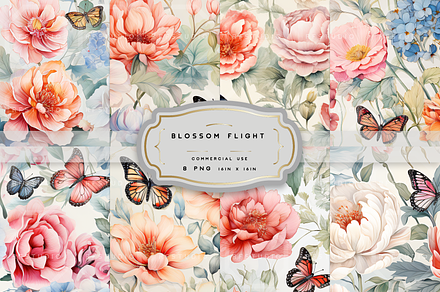 BLOSSOM FLIGHT. Seamless Pack