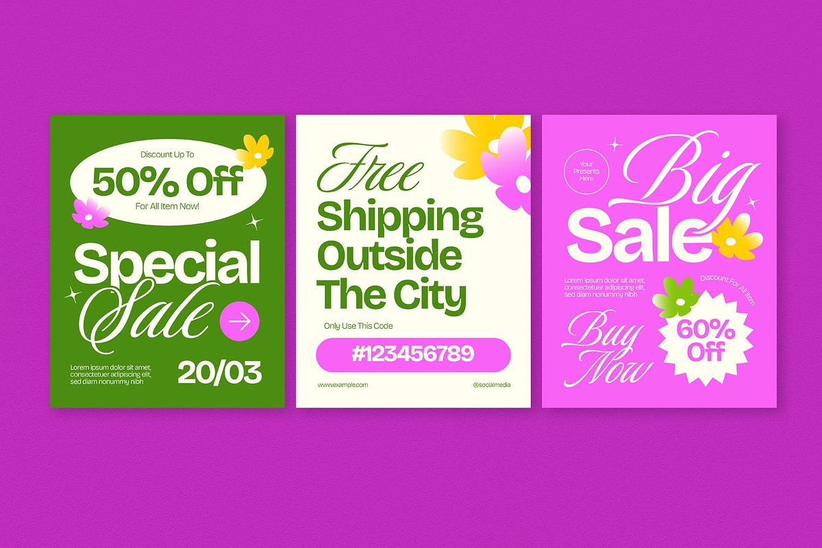 Spring Sale Banner, a Social Media Template by graphicook (Photo 3 of 4)
