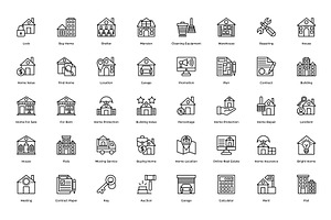 192 Real Estate Line Icons