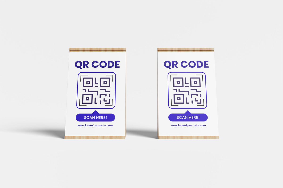 QR Code Menu Mockup, a Packaging Mockup by Hazzpro_Std (Photo 3 of 5)