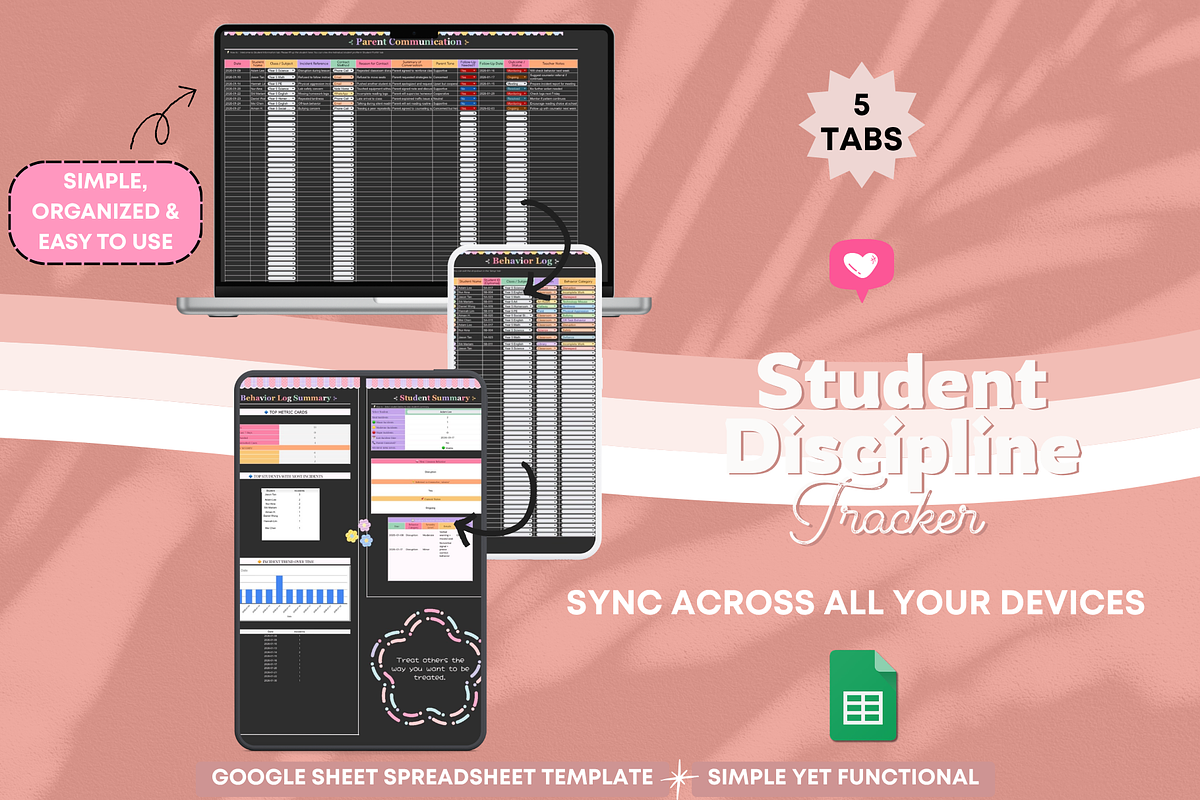 Student Discipline Tracker, a Stationery Template by bellaROSEworkshop (Photo 4 of 6)