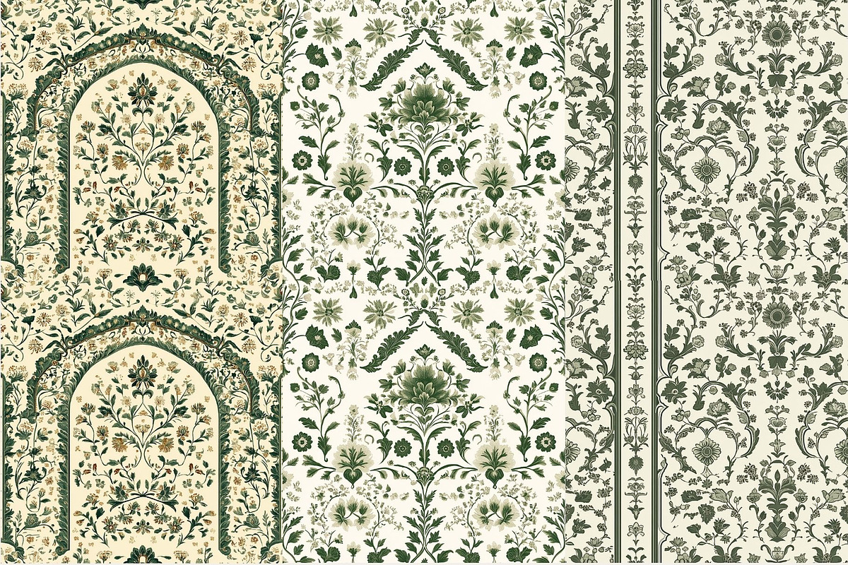 12 Gilded Vinework Seamless Patterns, a Pattern Graphic by Inknfolly (Photo 3 of 6)