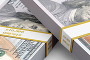 Money Stacks Mockups v.1 - 4 views, a Merchandise Mockup by Illusiongraphic (Thumbnail 9 of 16)