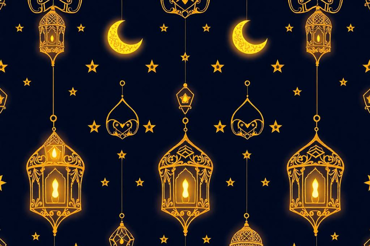 32 PNG Golden Islamic Lantern Patter, a Pattern Graphic by adenpinkstore (Photo 9 of 17)