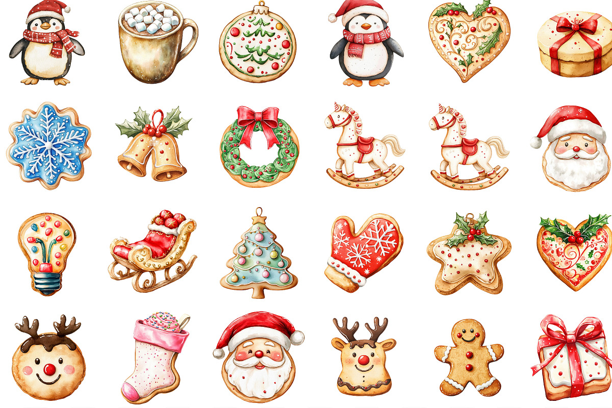 Christmas Cookie Clipart, an Illustration by Designking (Photo 2 of 4)