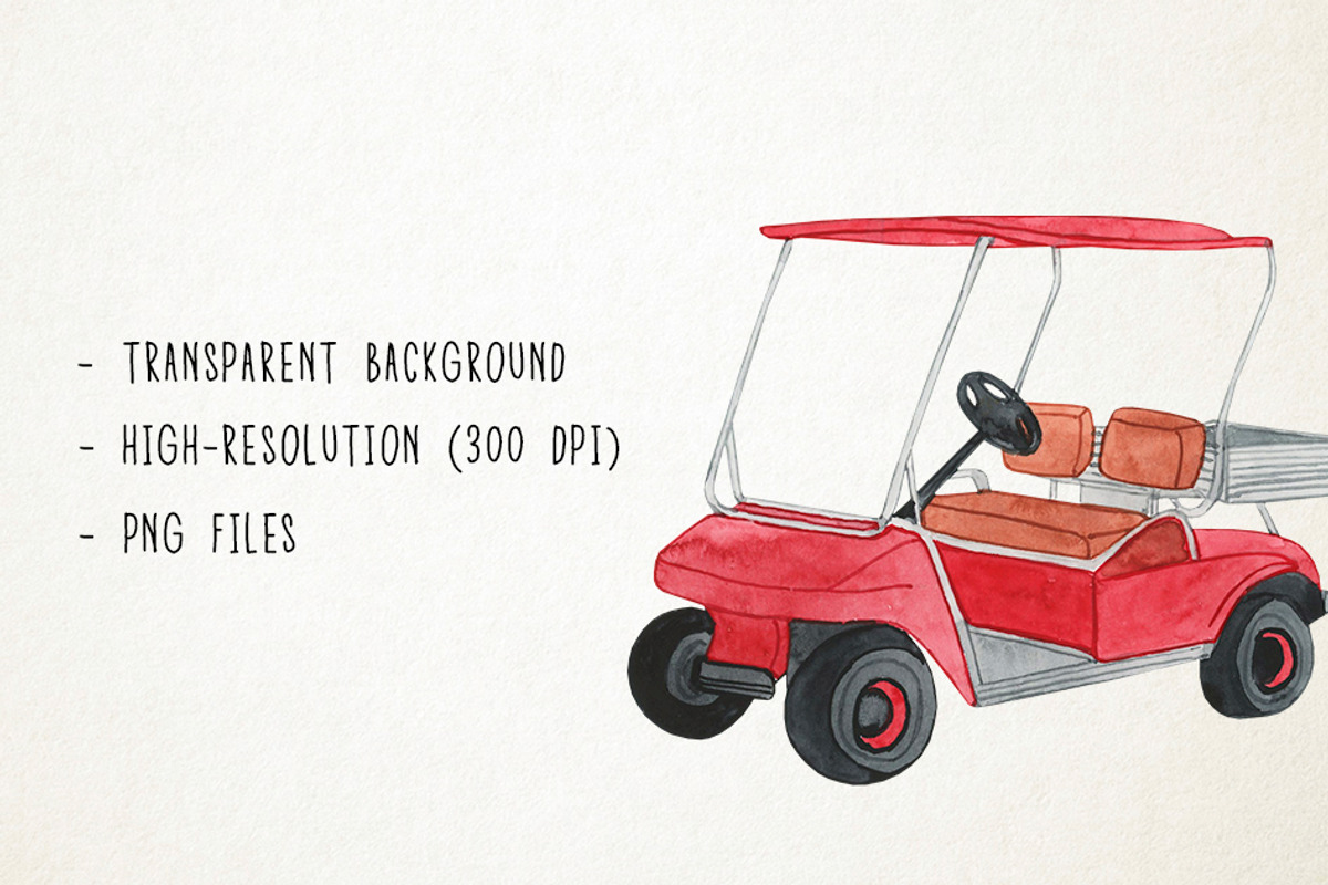 Watercolor Golf Clipart, a Sport Illustration by Paulaparaula (Photo 3 of 3)