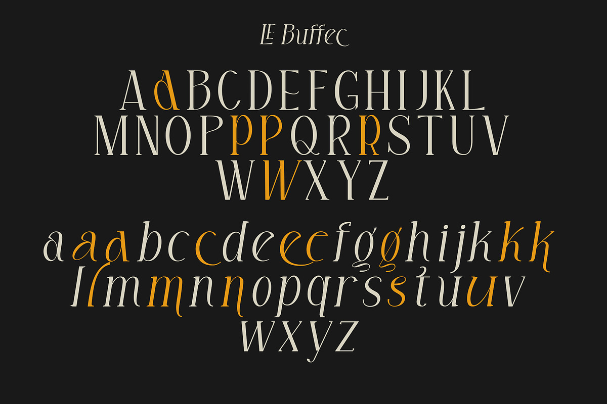 LE Buffec | 18 Font Family, a Serif Font by Jolicia Type (Photo 12 of 17)