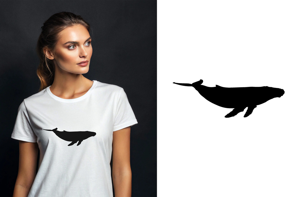 Whale Silhouette Vector Set Humpback, an Animal Illustration by Unique Design Team (Photo 5 of 5)
