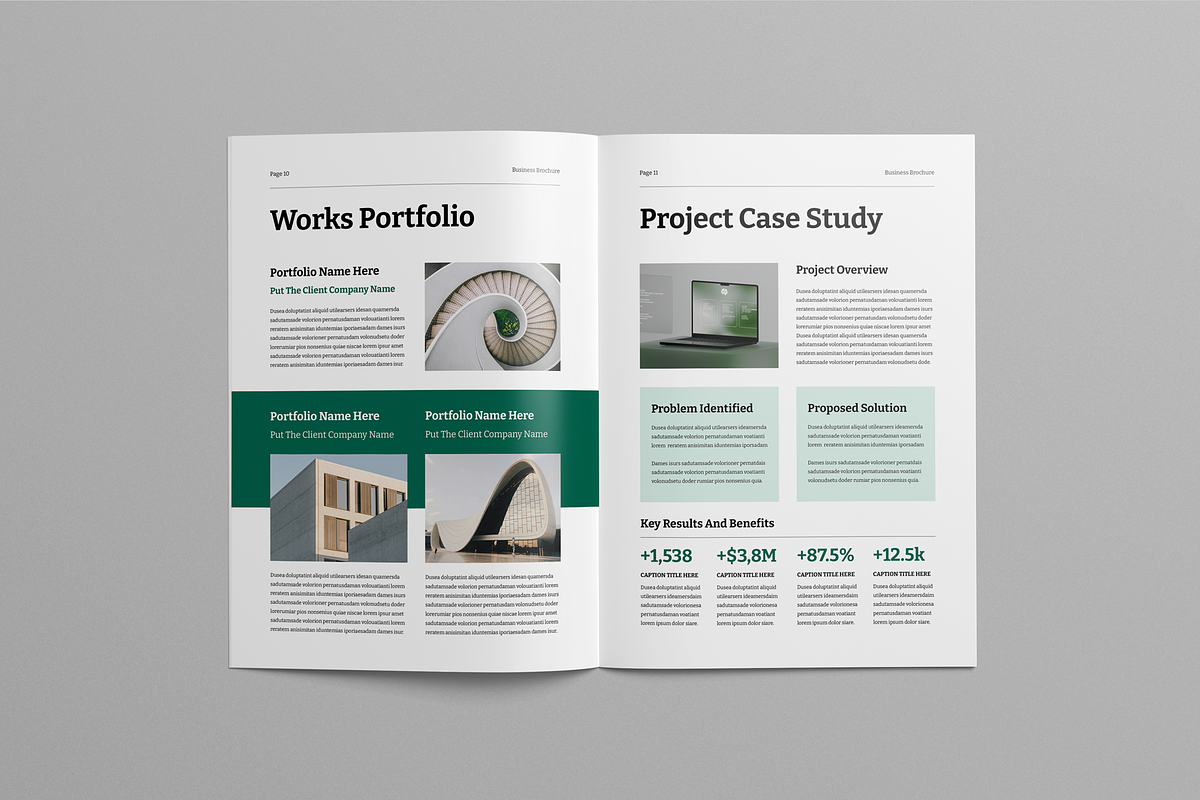Brochure Template | Canva & InDesign, a Brochure Template by Leaflove (Photo 6 of 10)
