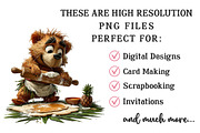 Quirky Valentine Teddy Bear Clipart, an Illustration by OK Design (Thumbnail 5 of 6)