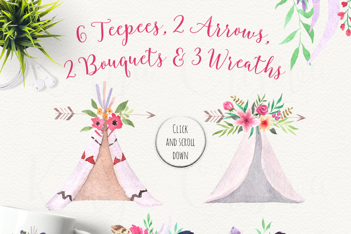 Watercolor Rustic Set, a Work Illustration by SOVA (Photo 3 of 3)