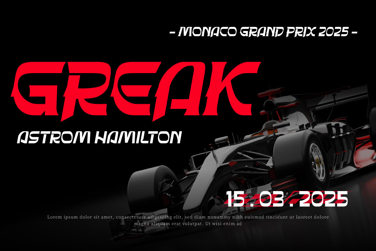 Festar - Sport Racing Car, a Sans Serif Font by twinstd (Photo 3 of 7)