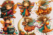 Watercolor Cute Halloween Witch Girl, an Animal Illustration by SVGArt (Thumbnail 2 of 5)