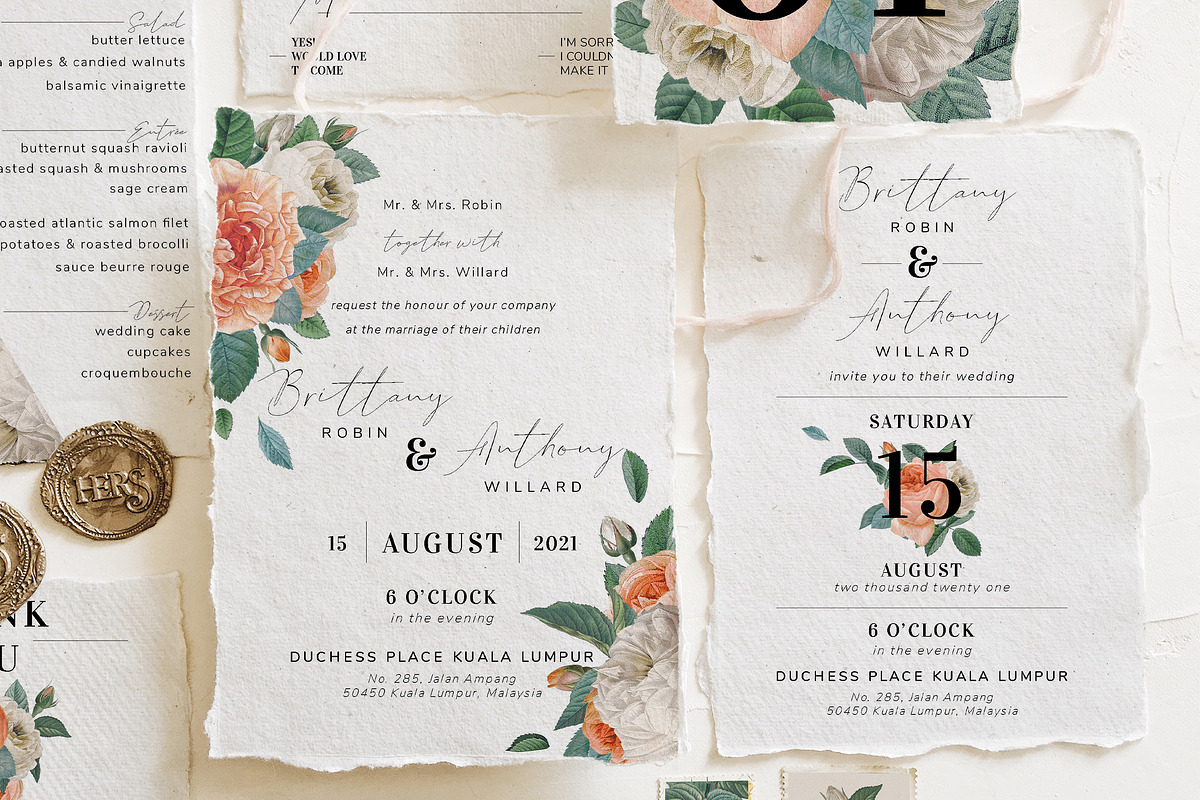 Blush & White Rose Wedding Suite, an Invitation Template by BlueRobinDesignShop (Photo 11 of 15)