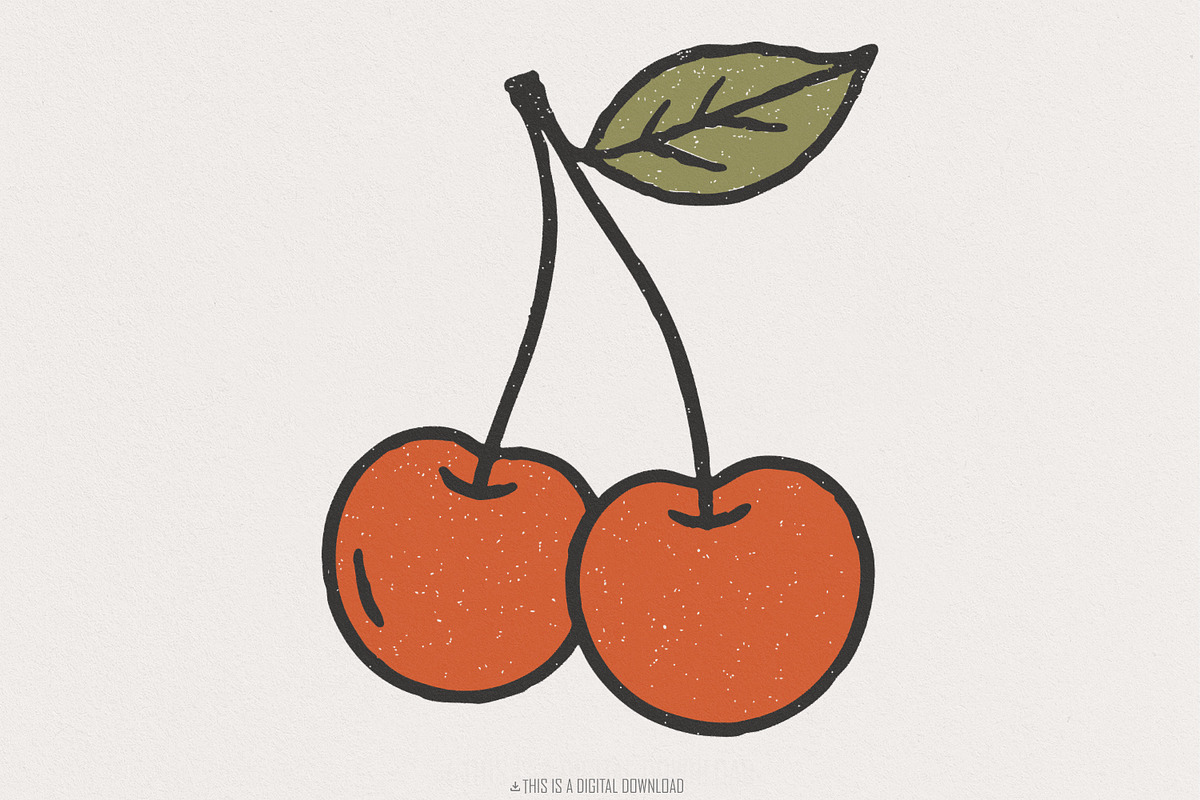 Trendy Cherry Retro Aesthetic, an Illustration by SharpMarketplace (Photo 1 of 9)