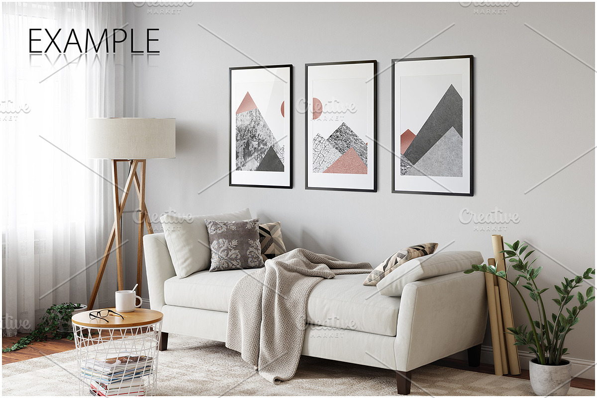 Frames & Walls Scandinavian Bundle-4, a Household Mockup by Yuri-U (Photo 33 of 38)