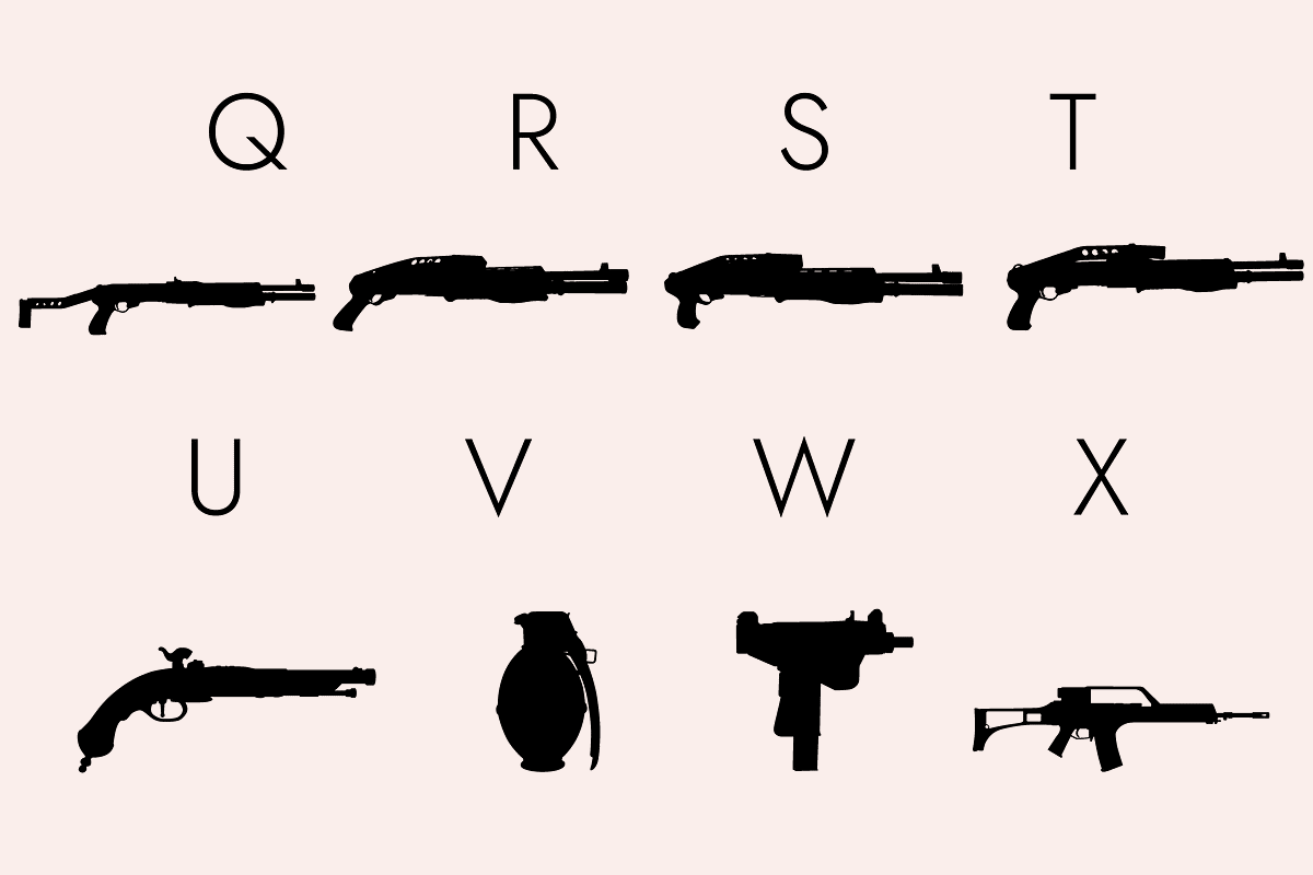 Weapons Silhouettes Dingbats Font, a Symbol Font by Minimalartstudio (Photo 3 of 11)