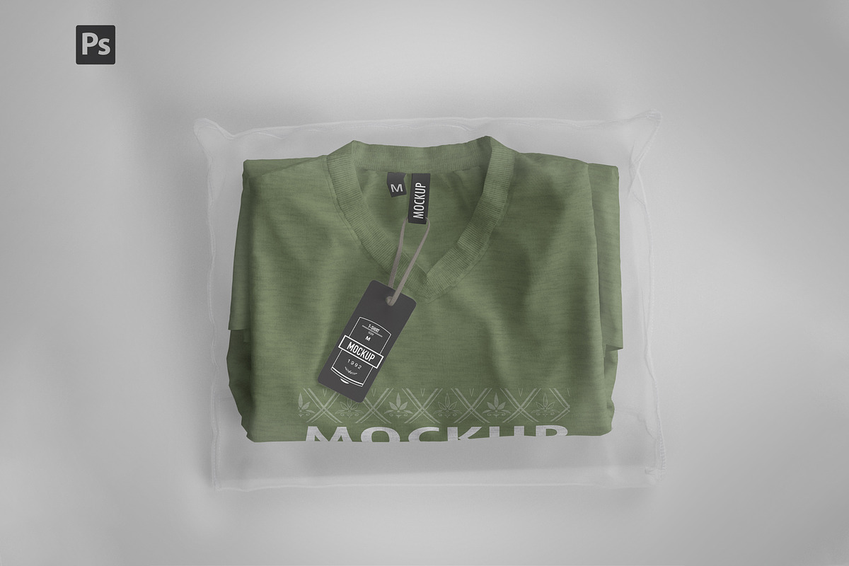 T-Shirt Mock-Up Set, a Packaging Mockup by Irena Matiash shop (Photo 4 of 6)