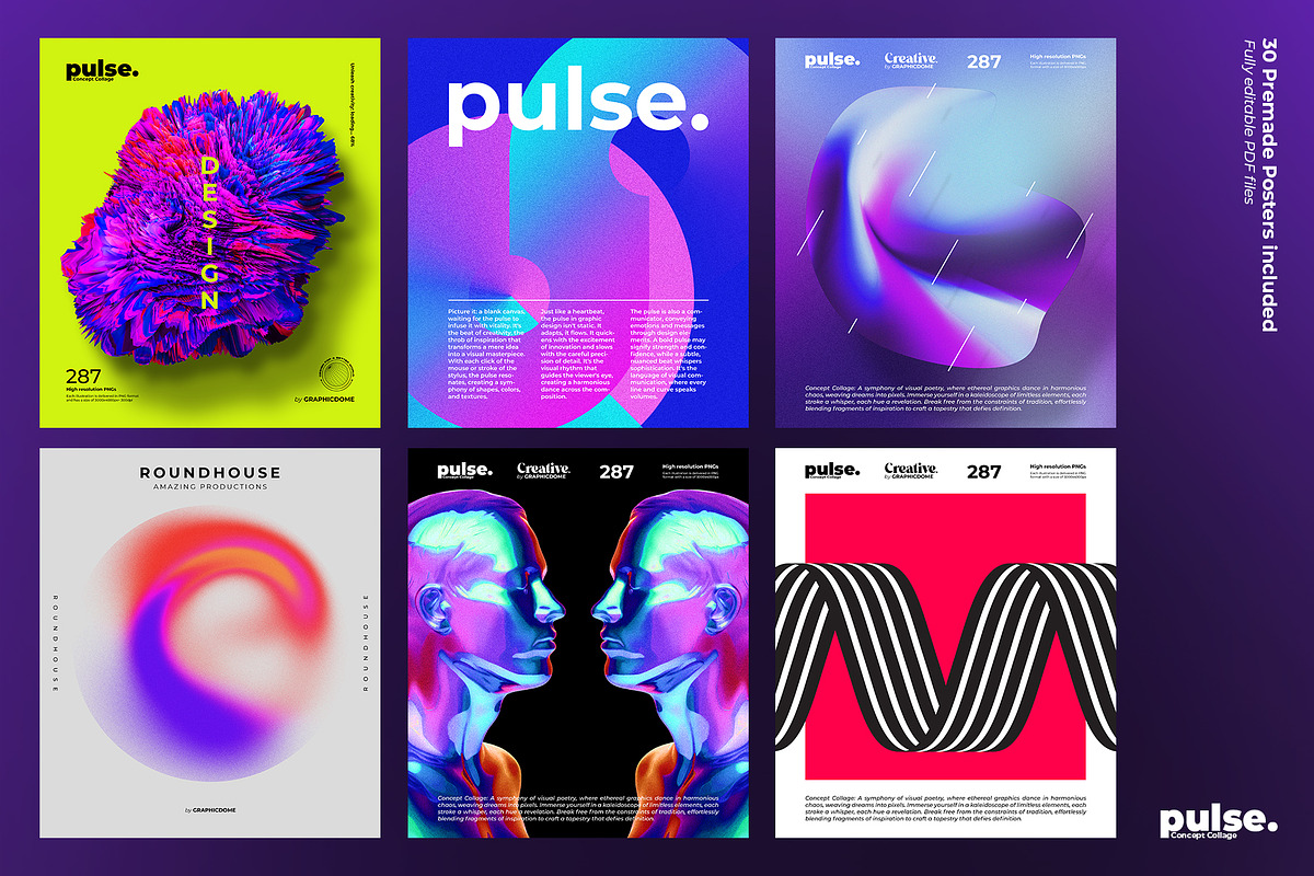 Pulse 287 PNG Elements + 30 Posters, an Object Graphic by Graphicdome (Photo 26 of 27)