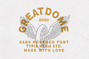 Great Dome Allcaps, a Sans Serif Font by Typia Nesia