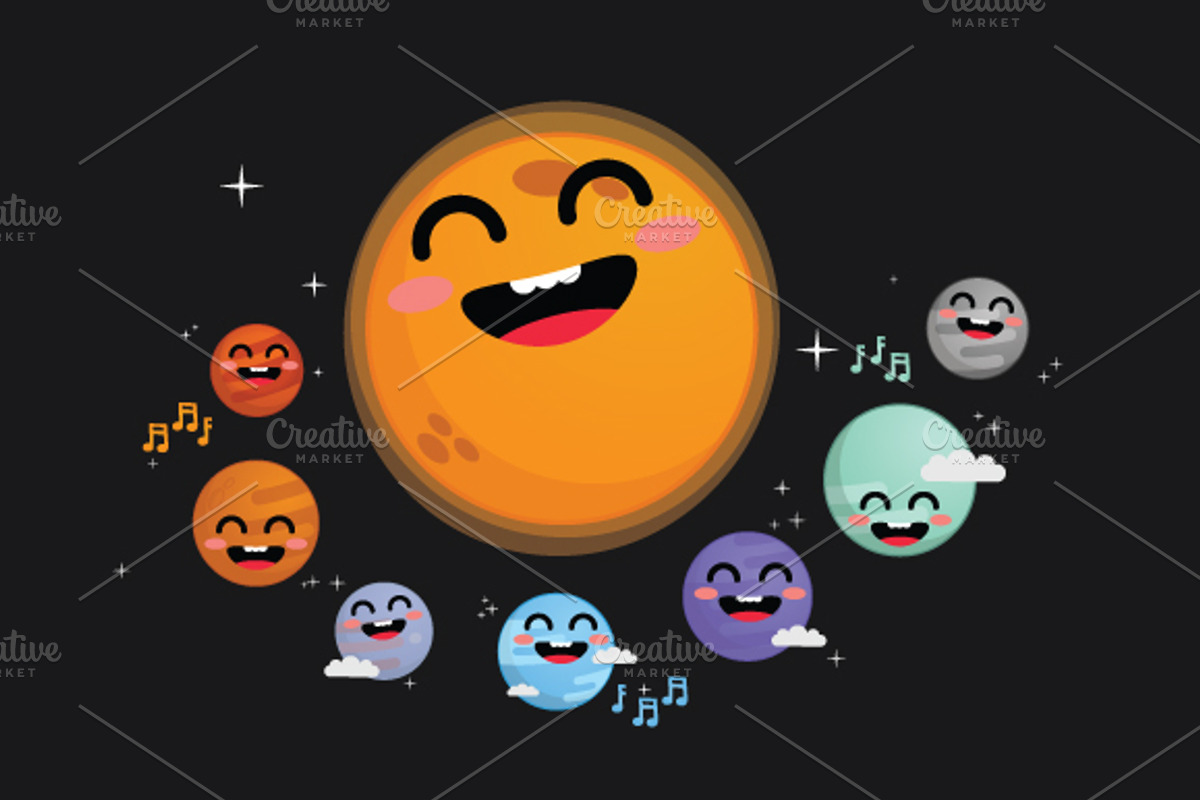 Trappist-1 Cute System, an Illustration by Beatriz Gascón (Photo 3 of 3)