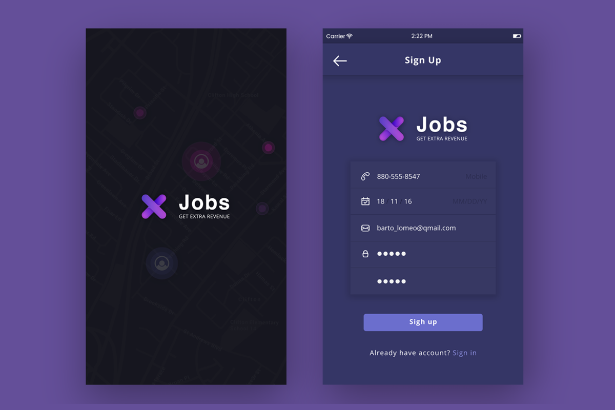 xJobs  (App UI), an UI Kit Template by Rebound  (Photo 7 of 9)