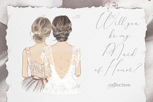 Bride & Bridesmaids Art Bundle