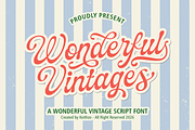 Wonderful Vintages - Retro Font, a Font by Keithzo (Thumbnail 1 of 6)