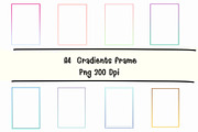 25 PNG Gradients Frame Graphic, a Graphic by PKshop (Thumbnail 2 of 6)
