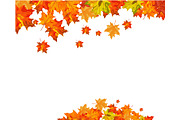 Autumn Leaves Border Set, a Decorative Illustration by Pavel Vectors (Thumbnail 6 of 8)