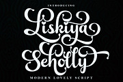 Liskiya Seholly Script, a Script Font by Madjack.font (Thumbnail 1 of 15)