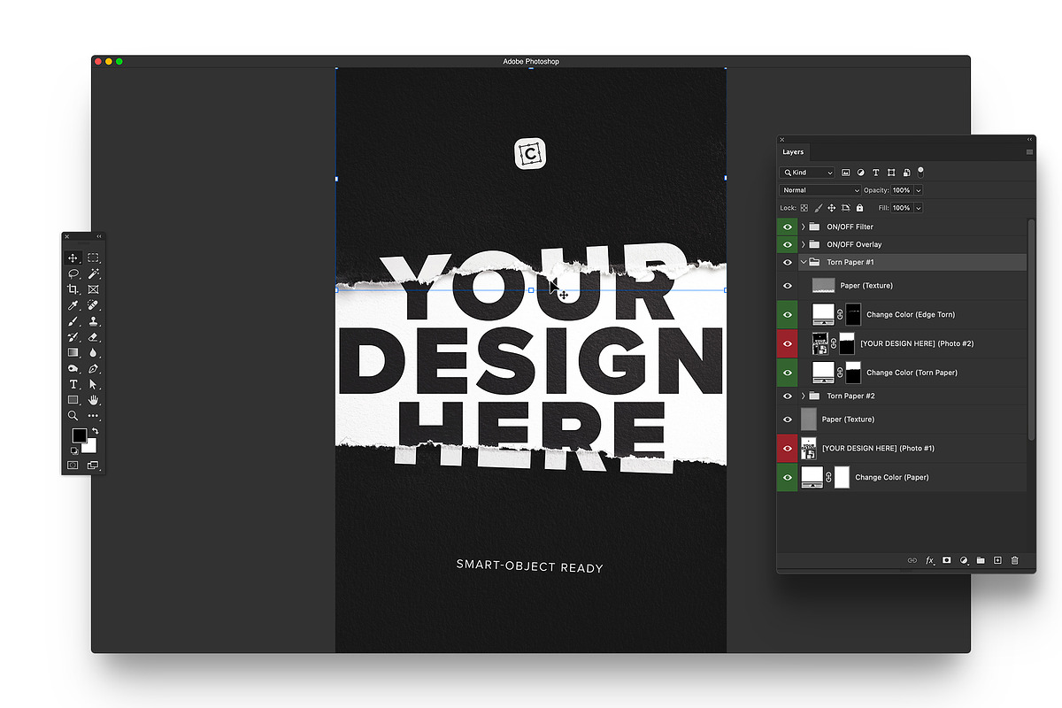 Torn Paper Poster Photo Effect, a Product Mockup by Custom Scene (Photo 7 of 10)