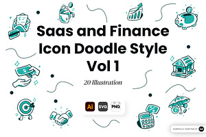 SaaS & Finance Doodle Icon Set Vol 1, a Healthcare Illustration by SLAB! Design