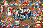 4th of July Sublimation Clipart, a Seasonal Illustration by VetalStock (Thumbnail 1 of 21)