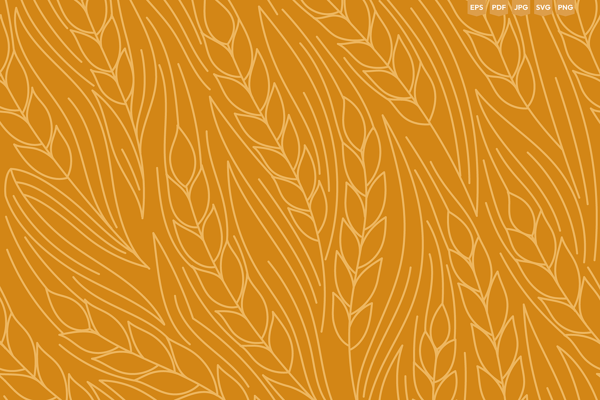 Wheat Pattern, Editable Vector Art, a Texture Illustration by Ilia Design