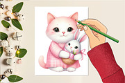 Easter Cute Clipart, an Illustration by DreamCafeArt (Thumbnail 4 of 6)