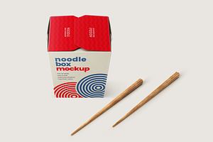 Noodle Box Mockup Set Asian Food