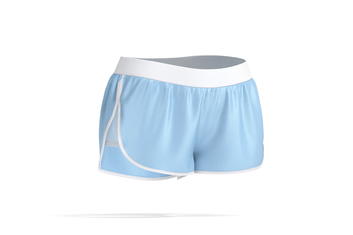 Blue Women Sport Shorts 3D Model, an Object 3D Model by rebrandy (Photo 4 of 9)
